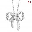 Diamond Bow Pendant Necklace