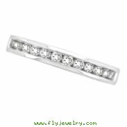 Diamond Channel Set Stack Ring, 14K White Gold