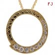 Diamond circle necklace, 6 different diamond sizes, ranging from 0.015 ct to 0.065 ct. 