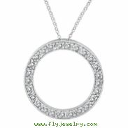 Diamond Circle Necklace Pendant