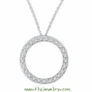 Diamond Circle Pendant Necklace