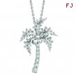 Diamond coconut tree necklace