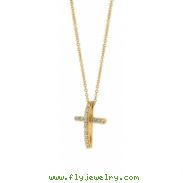 Diamond cross necklace