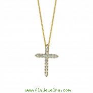 Diamond cross necklace