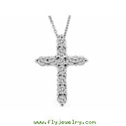 Diamond cross necklace