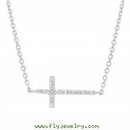 Diamond cross necklace