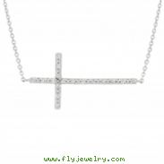 Diamond cross necklace