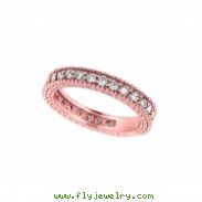 Diamond Eternity Band Ring Pink Gold