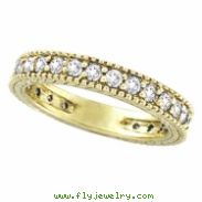 Diamond Eternity Band Ring Yellow Gold