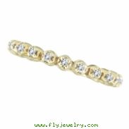 Diamond Eternity Stackable Ring, 14K Guard Ring