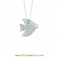 Diamond fish necklace