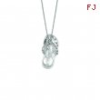 Diamond flip flop necklace