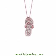 Diamond flip flop necklace