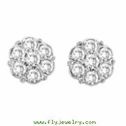 Diamond flower earrings