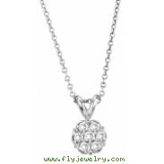 Diamond flower necklace