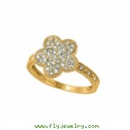 Diamond flower ring