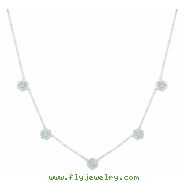 Diamond flowers necklace