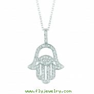 Diamond hamsa necklace