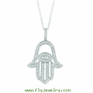 Diamond hamsa necklace