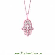 Diamond hand of god necklace