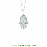 Diamond hand of god necklace