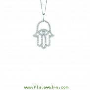 Diamond hand of god necklace