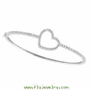 Diamond Heart Bangle 