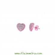 Diamond heart earrings