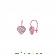 Diamond heart earrings