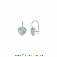 Diamond heart earrings