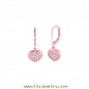 Diamond heart earrings