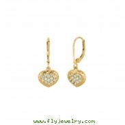 Diamond heart earrings