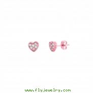 Diamond heart earrings