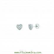 Diamond heart earrings