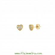 Diamond heart earrings