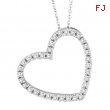 Diamond Heart Pendant Necklace White Gold