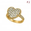 Diamond heart ring