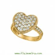 Diamond heart ring