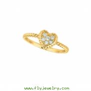 Diamond heart ring