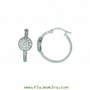 Diamond hoop earrings