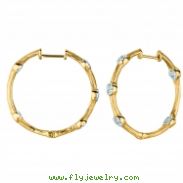 Diamond hoop earrings