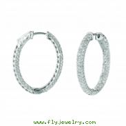 Diamond hoop earrings