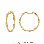 Diamond hoops earrings