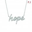 Diamond hope necklace