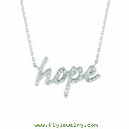 Diamond hope necklace