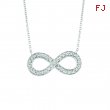 Diamond infinity necklace