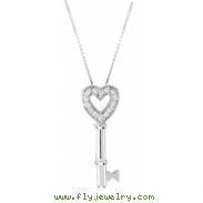 Diamond key necklace