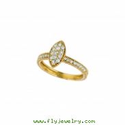 Diamond marquise shape ring