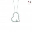 Diamond medium heart necklace