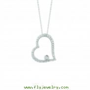 Diamond medium heart necklace